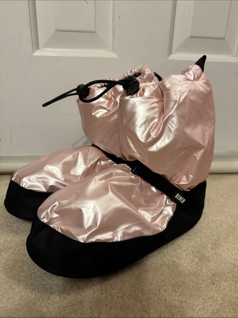 Bloch Pink Metallic and Black Kids Puffy Ballet Dance Boots Small